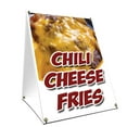 thumbnail image 1 of A-frame Sidewalk Chili Cheese Fries Sign With Graphics On Each Side | 18" X 24" Print Size, 1 of 3