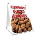 thumbnail image 1 of A-frame Sidewalk Cinnamon Glazed Almonds Sign With Graphics On Each Side | 24" X 36" Print Size, 1 of 3