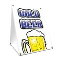 thumbnail image 1 of A-frame Sidewalk Cold Beer Sign With Graphics On Each Side | 18" X 24" Print Size, 1 of 3
