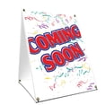 thumbnail image 1 of A-frame Sidewalk Coming Soon Sign With Graphics On Each Side | 24" X 36" Print Size, 1 of 3