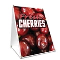 thumbnail image 1 of A-frame Sidewalk Coroplast Fresh Cherries Sign With Graphics On Each Side | 24" X 36" Print Size, 1 of 3