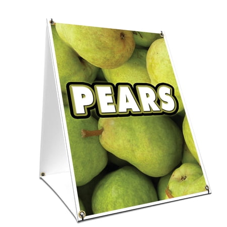 A-frame Sidewalk Coroplast Pears Sign With Graphics On Each Side | 24" X 36" Print Size