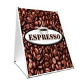 thumbnail image 1 of A-frame Sidewalk Espresso Sign With Graphics On Each Side | 24" X 36" Print Size, 1 of 3