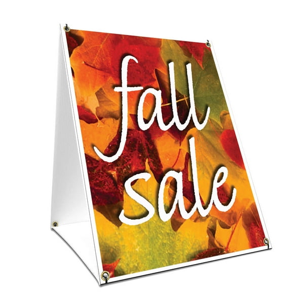 A-frame Sidewalk Fall Sale Sign With Graphics On Each Side | 24" X 36" Print Size