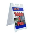 thumbnail image 1 of A-frame Sidewalk We Fix Tablets & Ipads 24" x 36" Double Sided A-Frame Sidewalk Sign, Includes 2 Installed Vinyl Decals | Foldable Portable White Signicade Sandwich Board Signs, 1 of 5