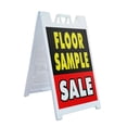 thumbnail image 1 of A-frame Sidewalk Floor Sample Sale 24" x 36" Double Sided A-Frame Sidewalk Sign, Includes 2 Plastic Inserts | Foldable Portable White Signicade Sandwich Board Signs, 1 of 5