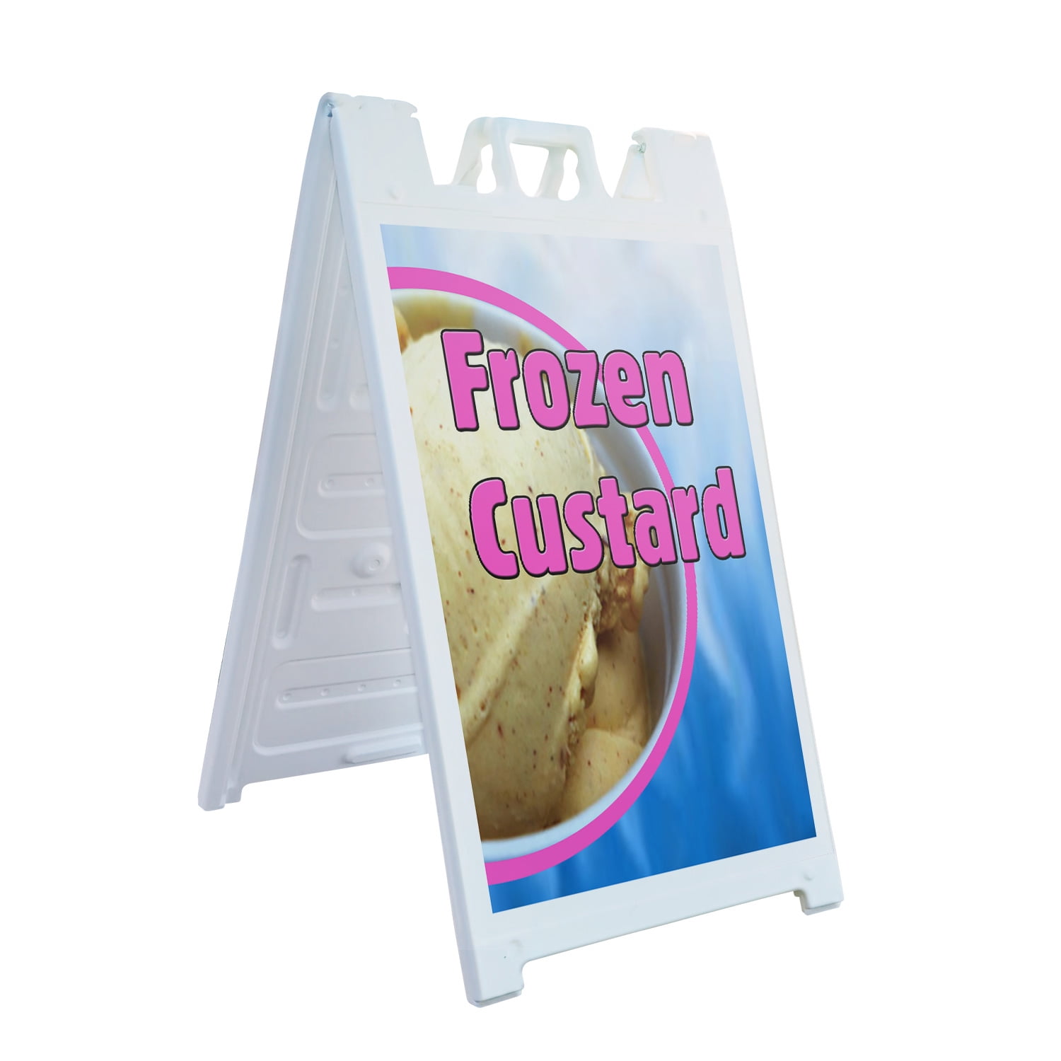 Aframe Sidewalk Frozen Custard 24" x 36" Double Sided AFrame Sidewalk