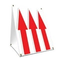 thumbnail image 1 of A-frame Sidewalk Giant Up Arrow Sign With Graphics On Each Side | 24" X 36" Print Size, 1 of 3