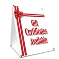 thumbnail image 1 of A-frame Sidewalk Gift Certificates Sign With Graphics On Each Side | 18" X 24" Print Size, 1 of 3