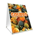 thumbnail image 1 of A-frame Sidewalk Gourds Sign With Graphics On Each Side | 24" X 36" Print Size, 1 of 3