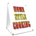 thumbnail image 1 of A-frame Sidewalk Home Style Cooking Sign With Graphics On Each Side | 18" X 24" Print Size, 1 of 3