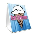 thumbnail image 1 of A-frame Sidewalk Ice Cream 1 Sign With Graphics On Each Side | 24" X 36" Print Size, 1 of 3