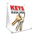 thumbnail image 1 of A-frame Sidewalk Keys Made Here Sign With Graphics On Each Side | 18" X 24" Print Size, 1 of 3