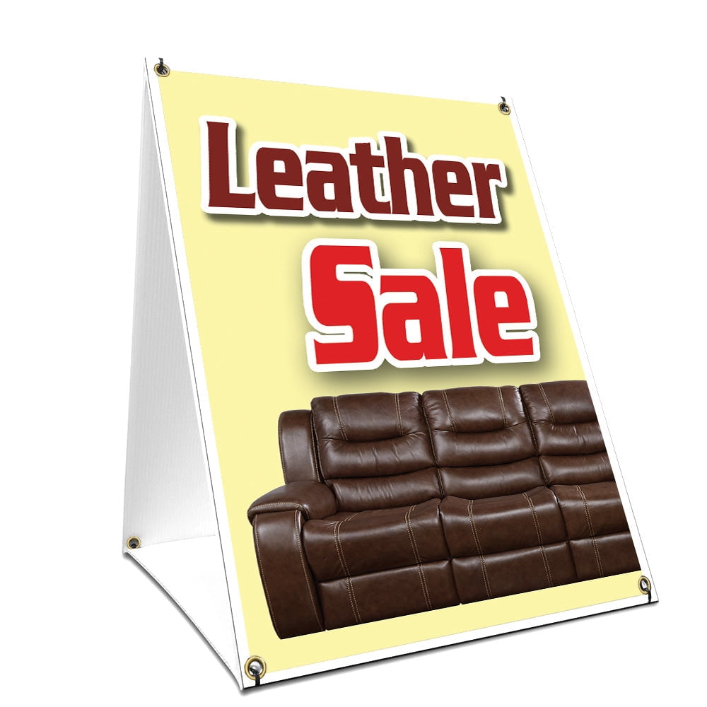 Leather Large Frame Sign A-frame Sidewalk Leather Sale Sign With Graphics On Each Side | 24