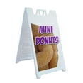 thumbnail image 1 of A-frame Sidewalk Mini Donuts 24" x 36" Double Sided A-Frame Sidewalk Sign, Includes 2 Plastic Inserts | Foldable Portable White Signicade Sandwich Board Signs, 1 of 5