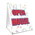 thumbnail image 1 of A-frame Sidewalk Open House Sign With Graphics On Each Side | 24" X 36" Print Size, 1 of 3