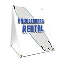 thumbnail image 1 of A-frame Sidewalk Paddleboard Rental Sign With Graphics On Each Side | 18" X 24" Print Size, 1 of 3