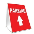 thumbnail image 1 of A-frame Sidewalk Parking With Up Arrow Sign With Graphics On Each Side | 18" X 24" Print Size, 1 of 3