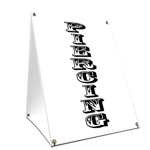 A-frame Sidewalk Piercing Vertical Sign With Graphics On Each Side | 18" X 24" Print Size