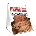 thumbnail image 1 of A-frame Sidewalk Prime Rib Sandwich Sign With Graphics On Each Side | 24" X 36" Print Size, 1 of 3