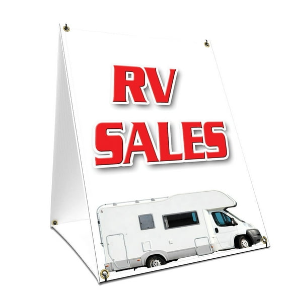 A-frame Sidewalk Rv Sales Sign With Graphics On Each Side | 24" X 36" Print Size