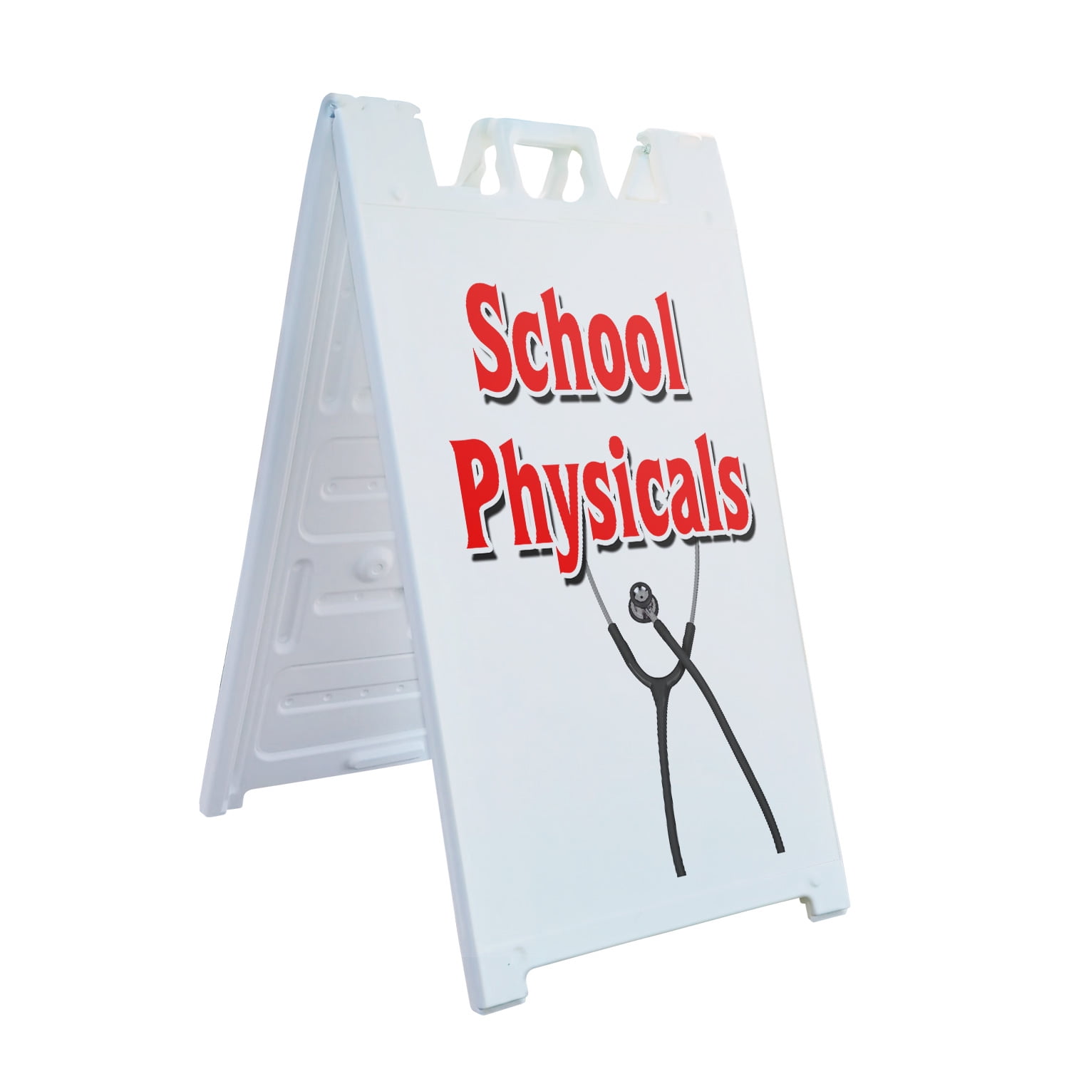 Aframe Sidewalk School Physicals 24" x 36" Double Sided AFrame