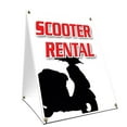 thumbnail image 1 of A-frame Sidewalk Scooter Rental Sign With Graphics On Each Side | 24" X 36" Print Size, 1 of 3