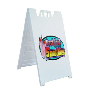 M&T Displays Street SignPro Board, 24x36 Inch Poster Black Weatherproof  Sandwich Board A-Frame Sidewalk Curb Sign Holder Folding Portable Double  Sided