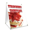 thumbnail image 1 of A-frame Sidewalk Strawberry Shortcake Sign With Graphics On Each Side | 18" X 24" Print Size, 1 of 3