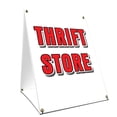 thumbnail image 1 of A-frame Sidewalk Thrift Store Sign With Graphics On Each Side | 24" X 36" Print Size, 1 of 3