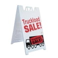 thumbnail image 1 of A-frame Sidewalk Truckload Sale 24" x 36" Double Sided A-Frame Sidewalk Sign, Includes 2 Plastic Inserts | Foldable Portable White Signicade Sandwich Board Signs, 1 of 5