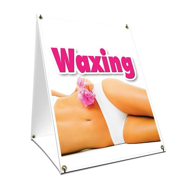 A-frame Sidewalk Waxing Sign With Graphics On Each Side | 24" X 36" Print Size