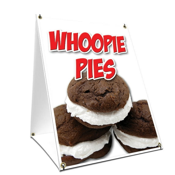 A-frame Sidewalk Whoopie Pies Sign With Graphics On Each Side | 18" X 24" Print Size