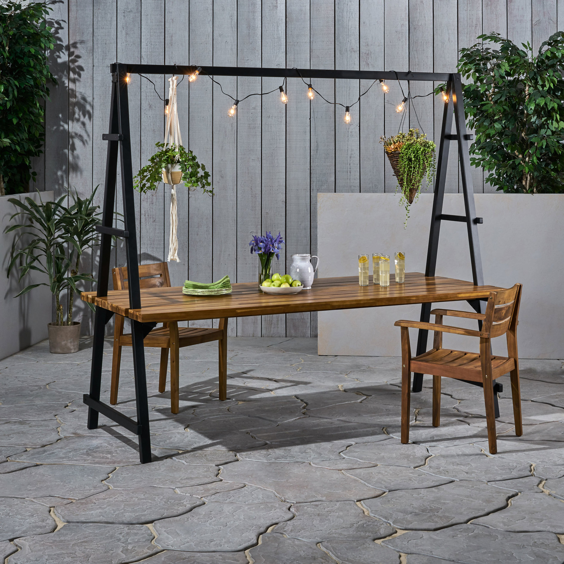 A - frame Supported Table | Dining and Hanging Greenery | Stable and ...