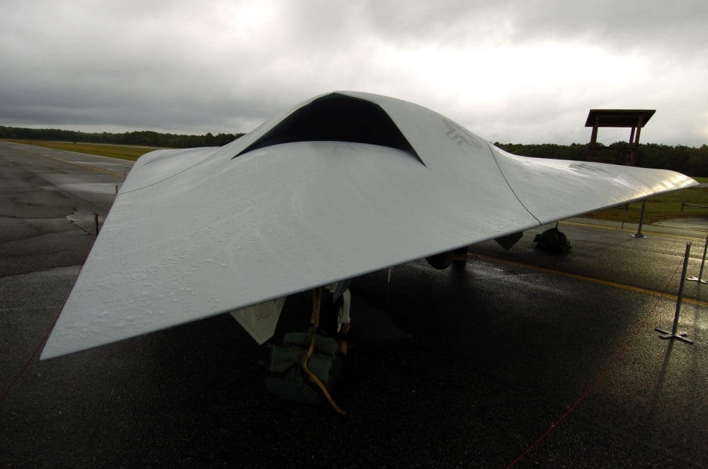 A full scale Joint Unmanned Combat Air Systems X-45C Canvas Art - Stocktrek Images (35 x 23)