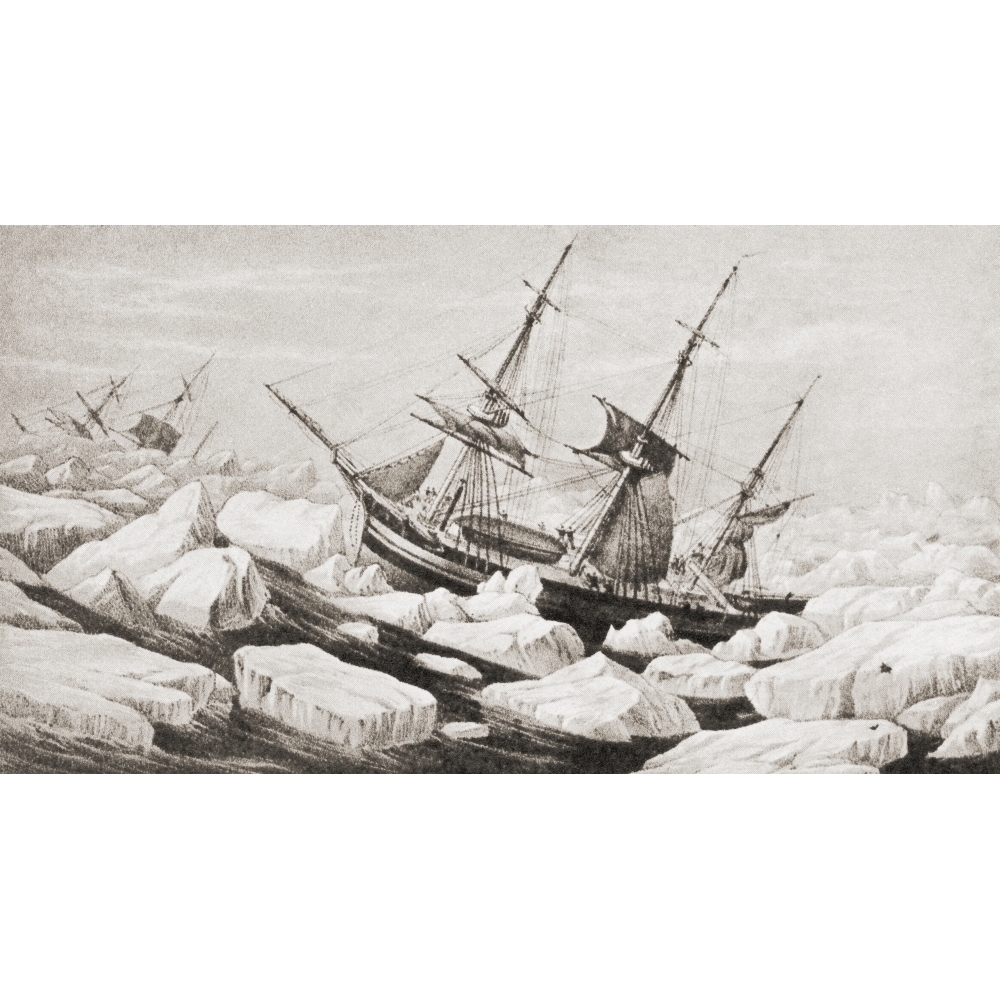 A gale in the Arctic ice pack January 1842 After a lithograph by Davis