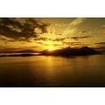 thumbnail image 1 of A gas giant and multiple moons look down on a beautiful island sunset Poster Print, 1 of 2