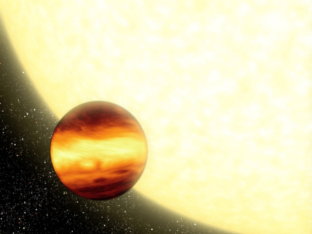 A gas-giant planet orbiting very close to its parent star Canvas Art - Stocktrek Images (32 x 24)