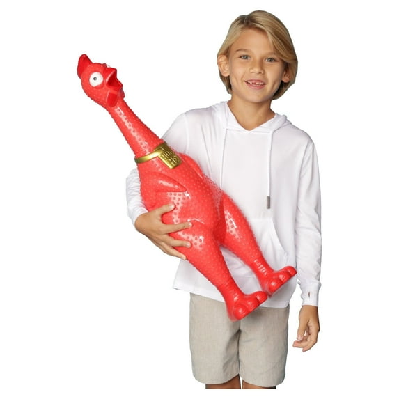 Animolds Hug Me Giant Rubber Chicken - Huge Stress Relief Screaming Chicken Toy, 29-Inch Novelty Gag Gift for Kids & Adults