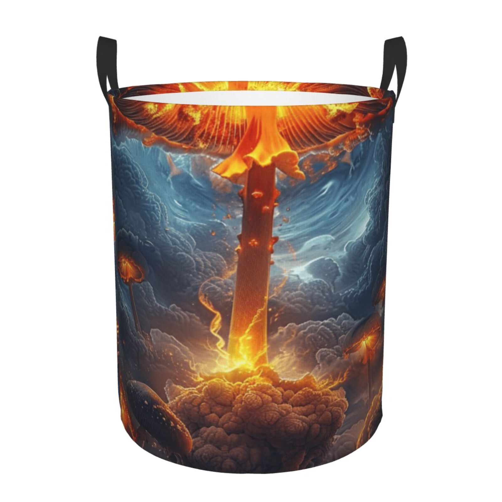 A glowing mushroom cloud Circular Gift Dirty Clothes Storage Bucket