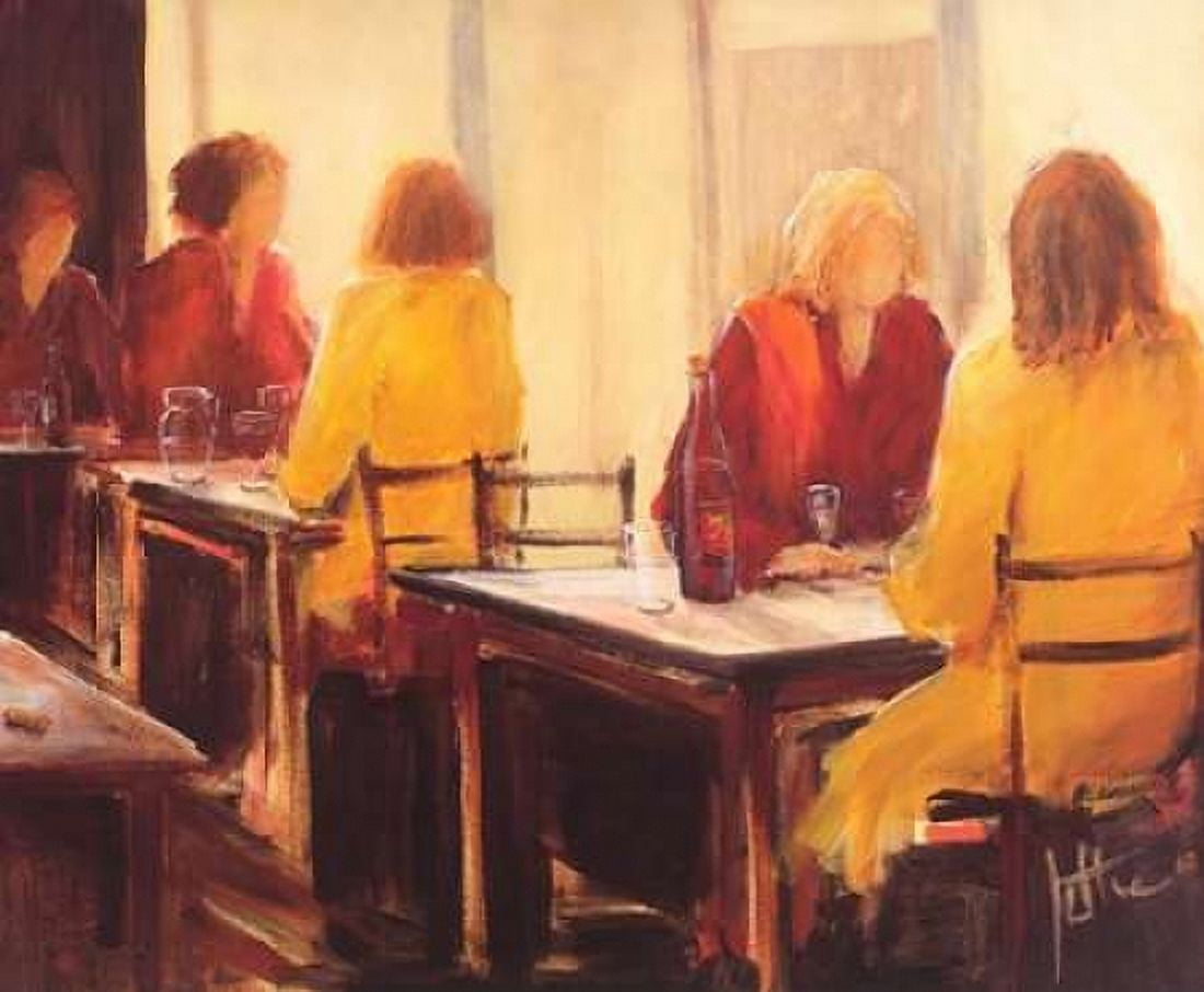 A good conversation II Canvas Art - Jettie Roseboom (20 x 24)
