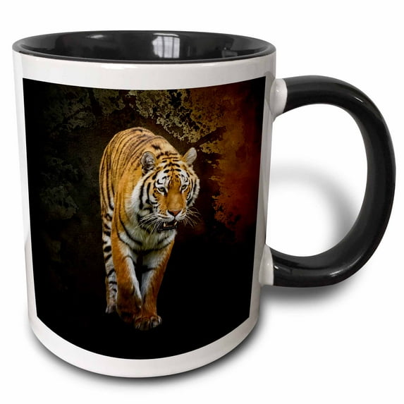 A gorgeous painted siberian tiger. It is a beautiful big cat 11oz Two-Tone Black Mug mug-339739-4