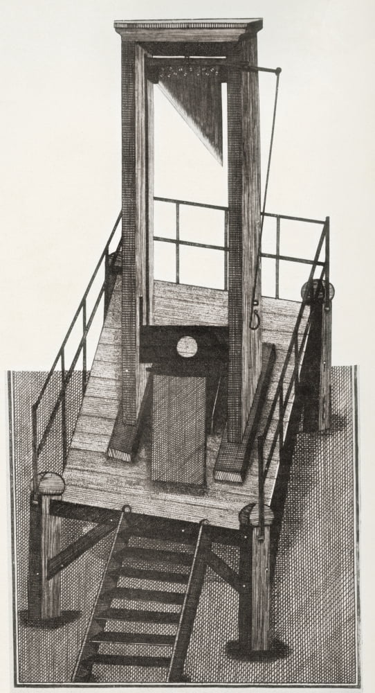 A guillotine from the time of the French Revolution From a contemporary print Canvas Art - Ken Welsh Design Pics (20 x 38)