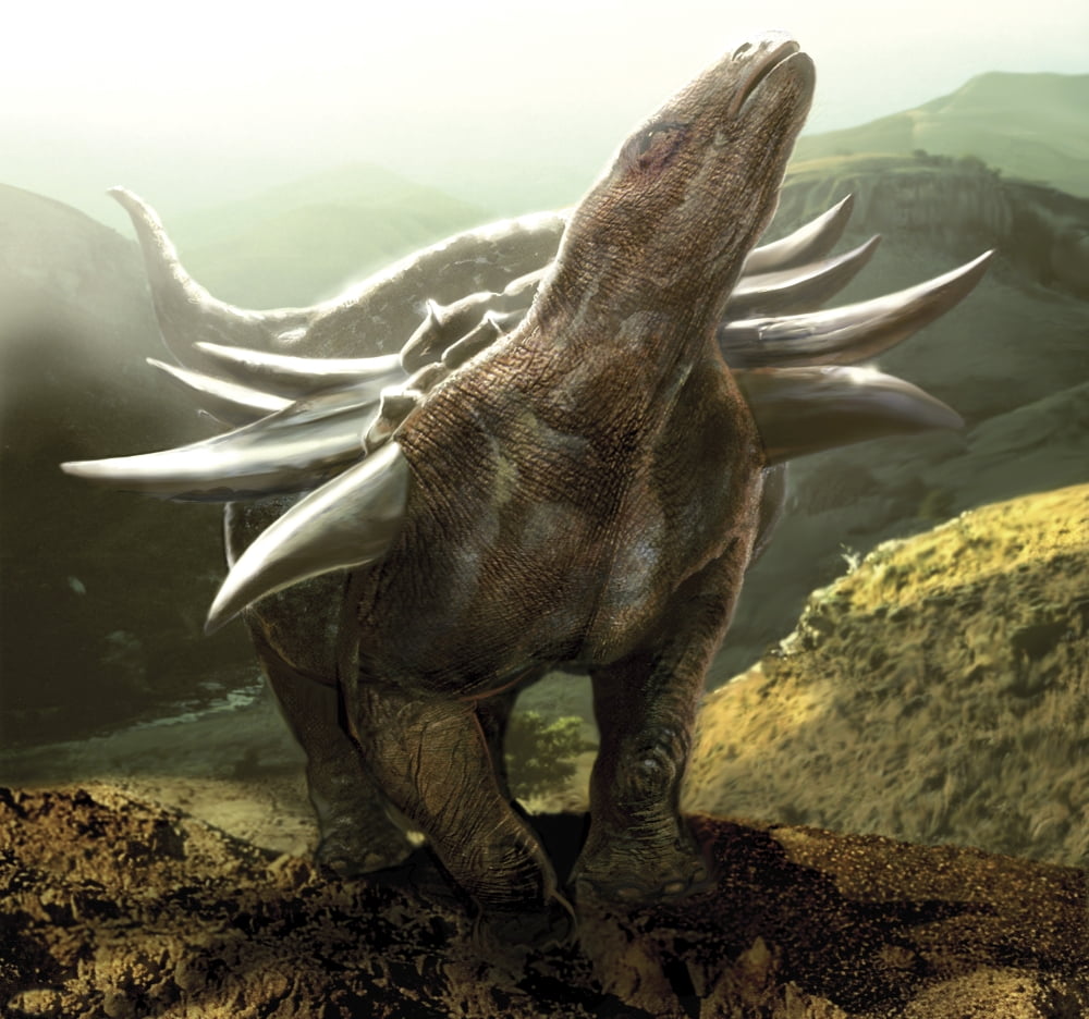 A heavily armored Panoplosaurus dinosaur Canvas Art - Jan SovakStocktrek Images (29 x 27)