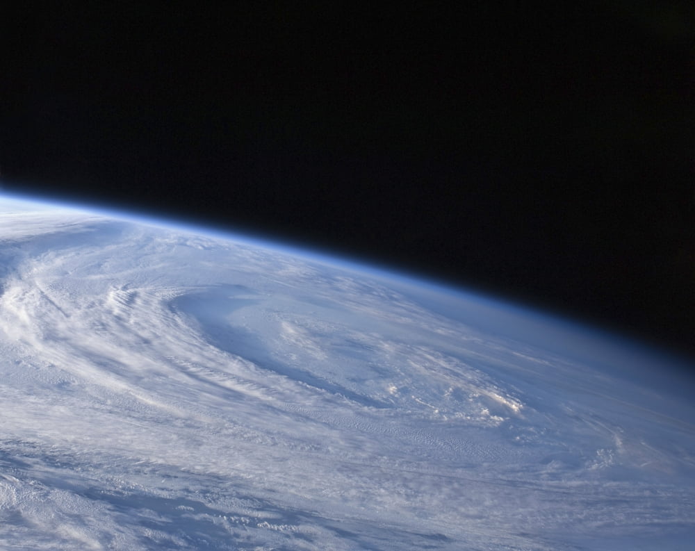 A high-oblique view of the extra-tropical unnamed cyclone that merged with Hurricane Earl Canvas Art - Stocktrek Images (32 x 25)