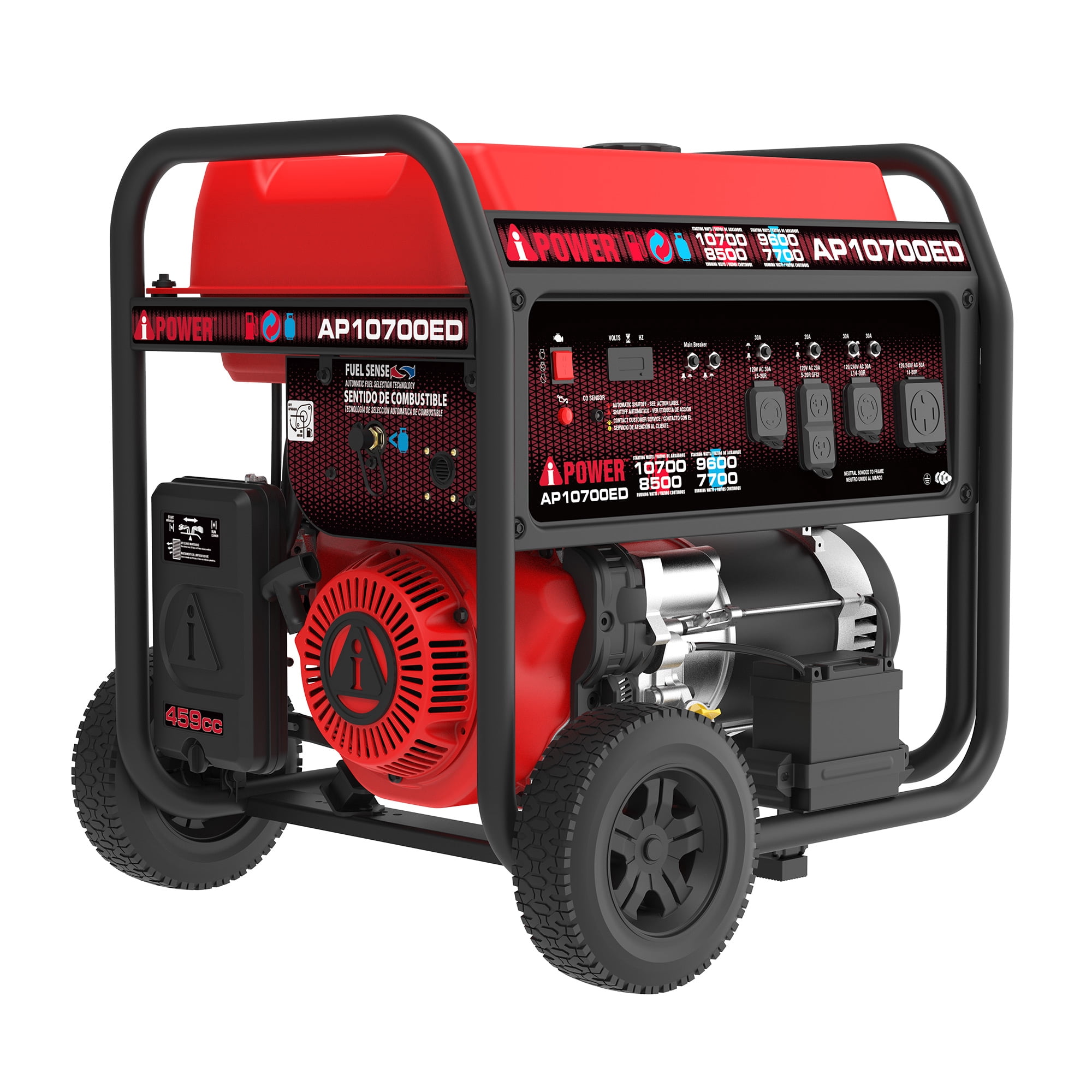 A-iPower 10700W Electric Start Portable Generator Gas Propane, CO Sensor