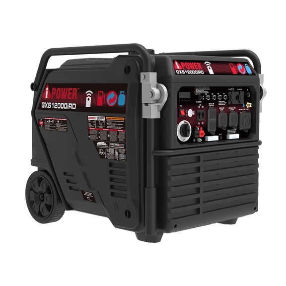 A-iPower 12000 Watts Dual Fuel Portable Inverter Generator, Remote Electric Start,for Home Backup & Emergency Ready, Job Site, RV