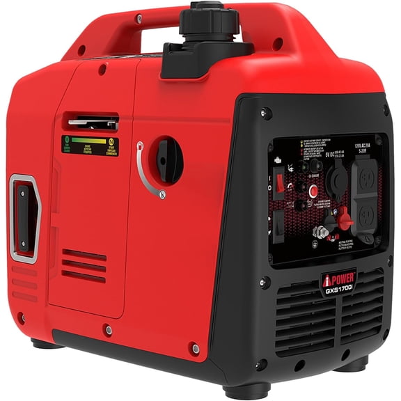 A-iPower 1700 Watt Portable Quiet Inverter Generator Gas Powered, Ultra Lightweight Generator for Camping, Tailgating, Home Backup & Emergency, EPA Certified, CO Sensor (GXS1700i)