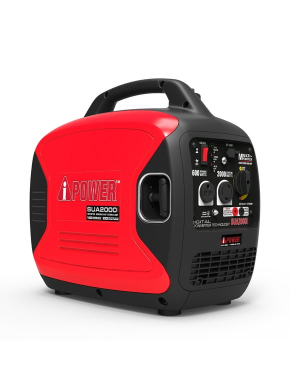 A-iPower Portable Inverter Generator, 2000W Ultra-Quiet RV Ready, EPA Compliant, Small & Ultra Lightweight For Backup Home Use, Tailgating & Camping