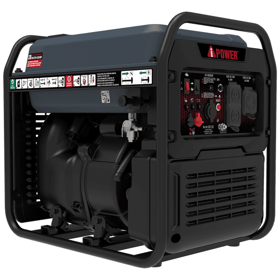 A-iPower SUA4600iF 4600W Gas Powered Open-Frame Inverter Generator, 30A RV Adapter, CO Sensor